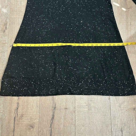 Ann Taylor Loft Gray / Black White Speckle Cutout Neck Sweater Dress Size Large - Picture 12 of 14